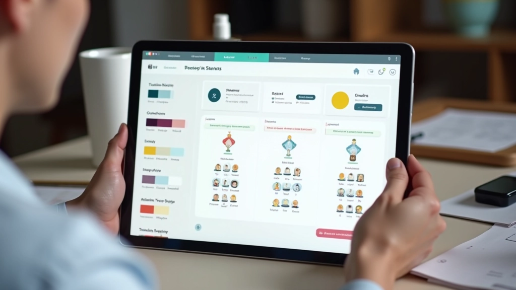 Brand token management systeem met kleurpaletten, typografie en spacing tokens